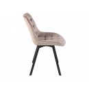 Стул SIGNAL MONTI Velvet Bluvel 40 темно-бежевый/черный, поворотный